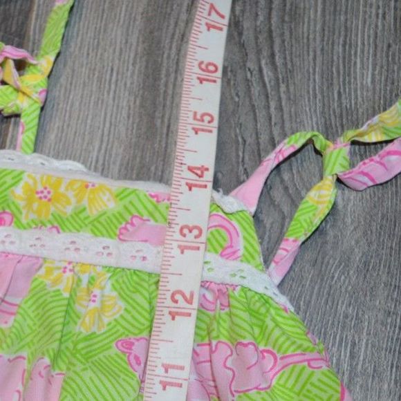 Lilly Pulitzer HTF Lounging Lions Pink Green Cubs Infant Baby Girl Jumper Dress - Picture 5 of 8